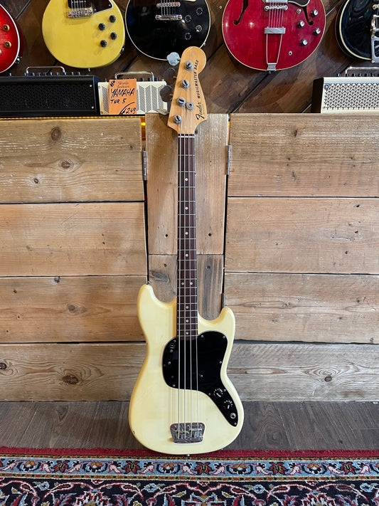 1978 Fender Musicmaster Bass, Aged Olympic White