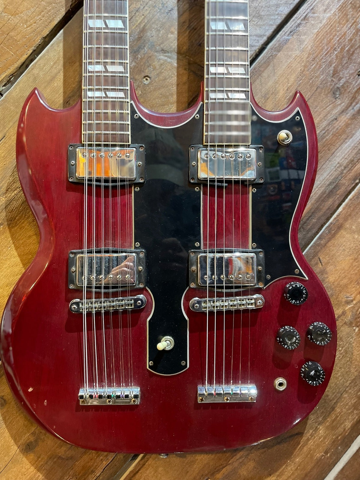 S/H 1986 Gibson 'Custom Shop Edition' EDS-1275 Twin Neck, Heritage Cherry