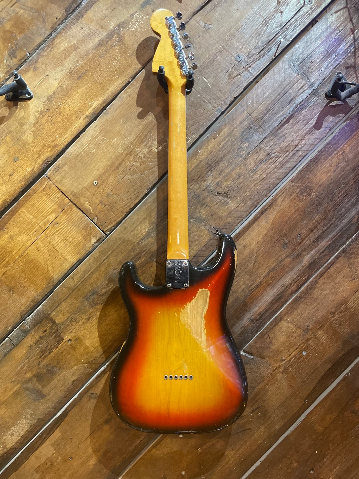 S/H 1971 Fender Stratocaster, Four Bolt, John Birch Customised, Three Tone Sunburst