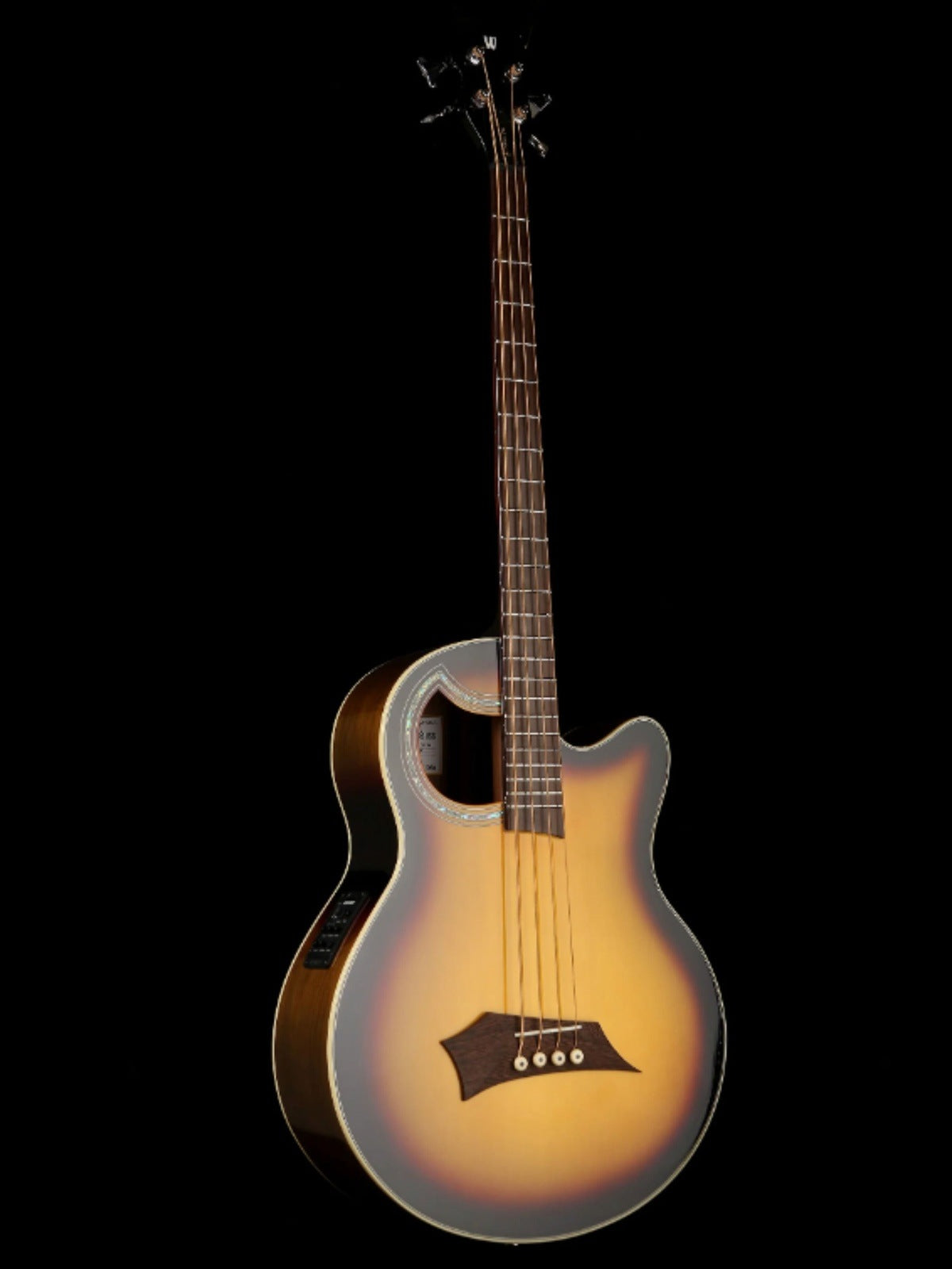 Warwick Alien Rockbass 4 Deluxe Electro-Acoustic Fretless Bass, Vintage Sunburst
