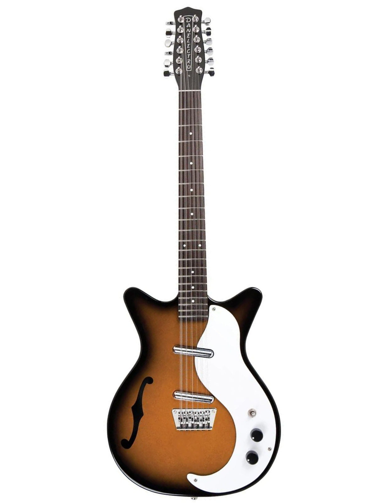 Danelectro '59 12 String with 'F' Hole, Tobacco Sunburst