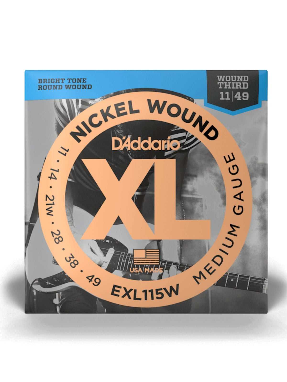 D'Addario XL Nickelwood Round Wound Electric Guitar Strings