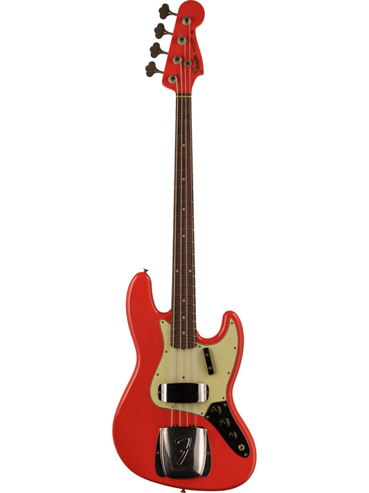 Fender Custom Shop 1963 Jazz Bass Journeyman Relic, Aged Fiesta Red