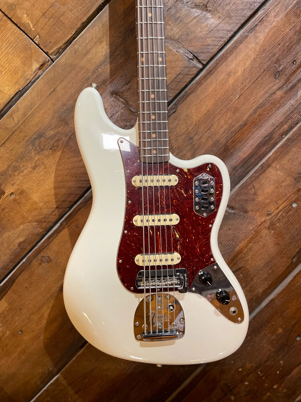 Fender Custom Shop Bass VI, Closet Classic Aged Olympic White