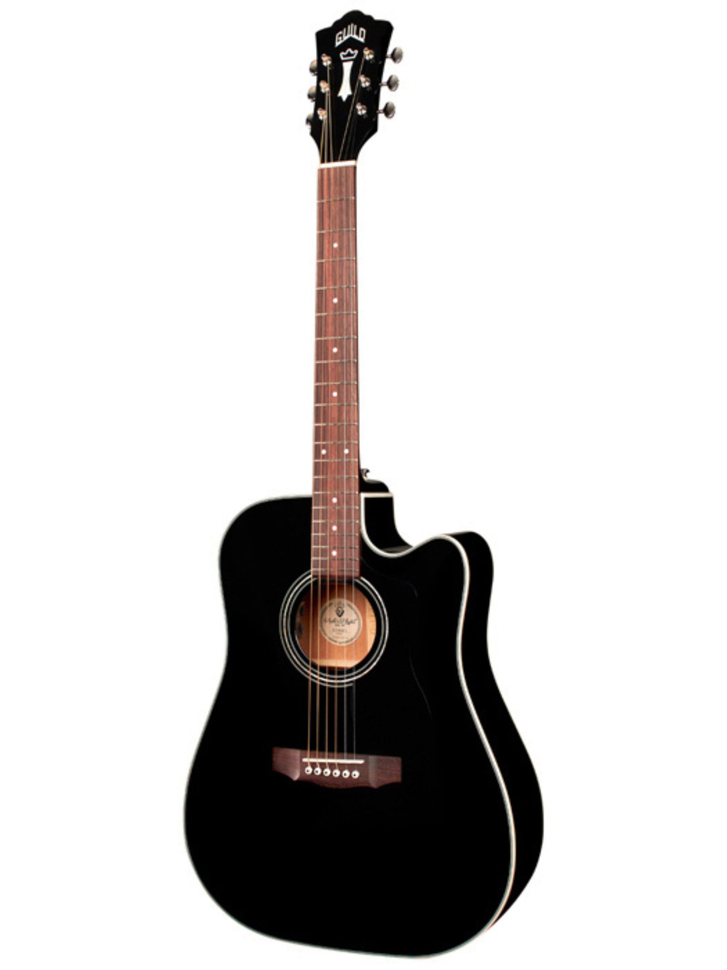 Guild D-140CE Dreadnought Acoustic Guitar, Black