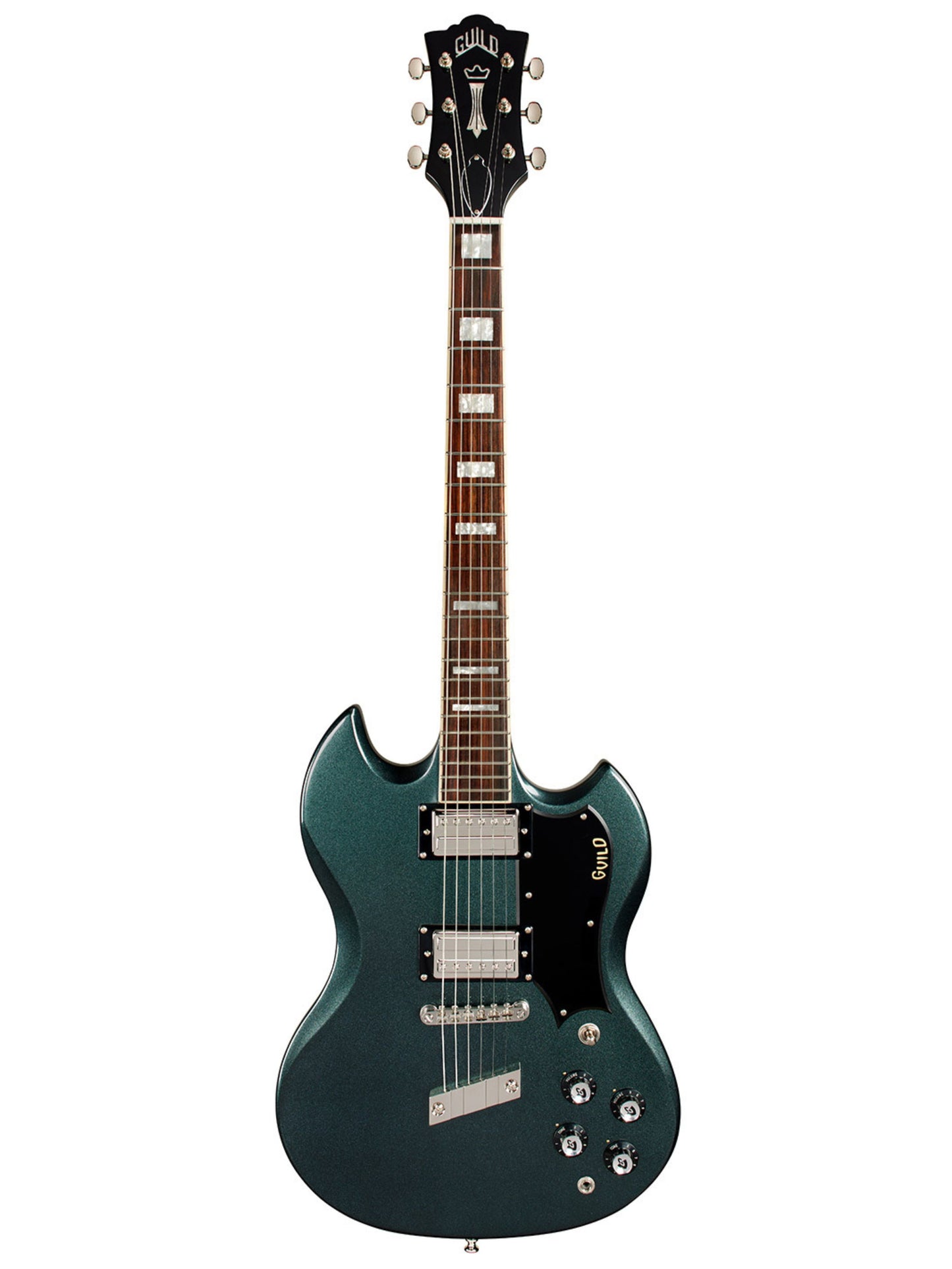 Guild Polara Deluxe Solid Body Electric Guitar, Kingswood Green