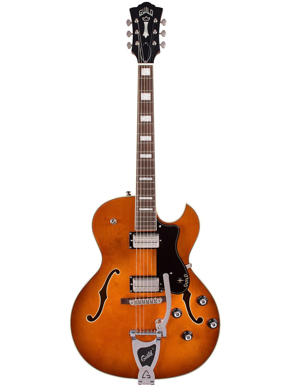 Guild Starfire Deluxe SC GVT Semi-Hollow Body Electric Guitar, Honey Burst