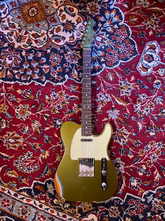 Fender Custom Shop 1964 Telecaster, Heavy Relic Olive Over Lake Placid Blue