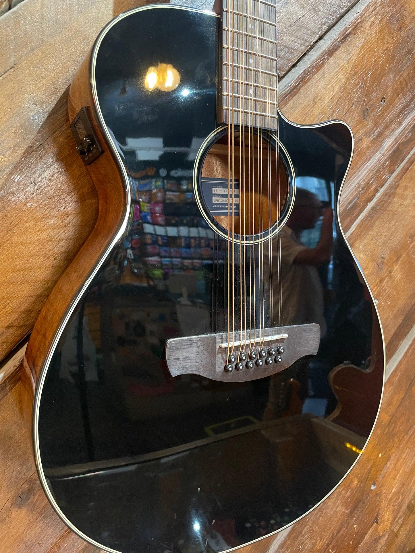 S/H Ibanez AEG5012 12-String Acoustic, Gloss Black