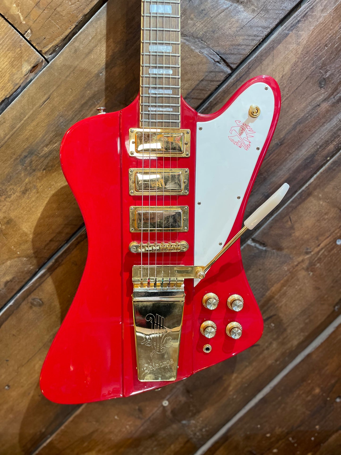 S/H 2002 Epiphone Korea Firebird '63 VII, Cardinal Red