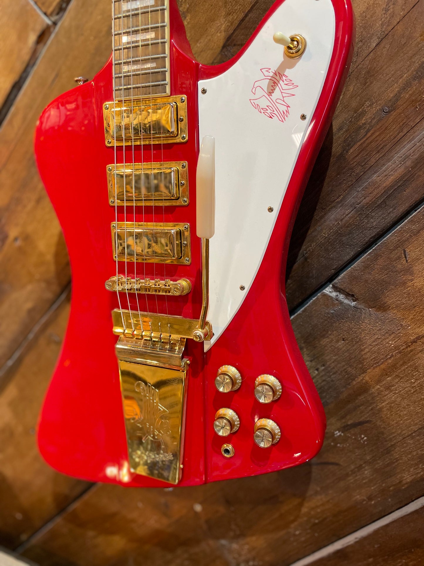 S/H 2002 Epiphone Korea Firebird '63 VII, Cardinal Red