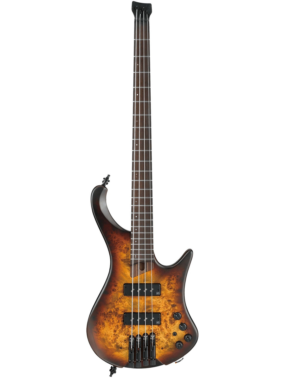 Ibanez EHB1500 Headless Fretless 4-String Electric Bass, Dragon Eye Burst Flat
