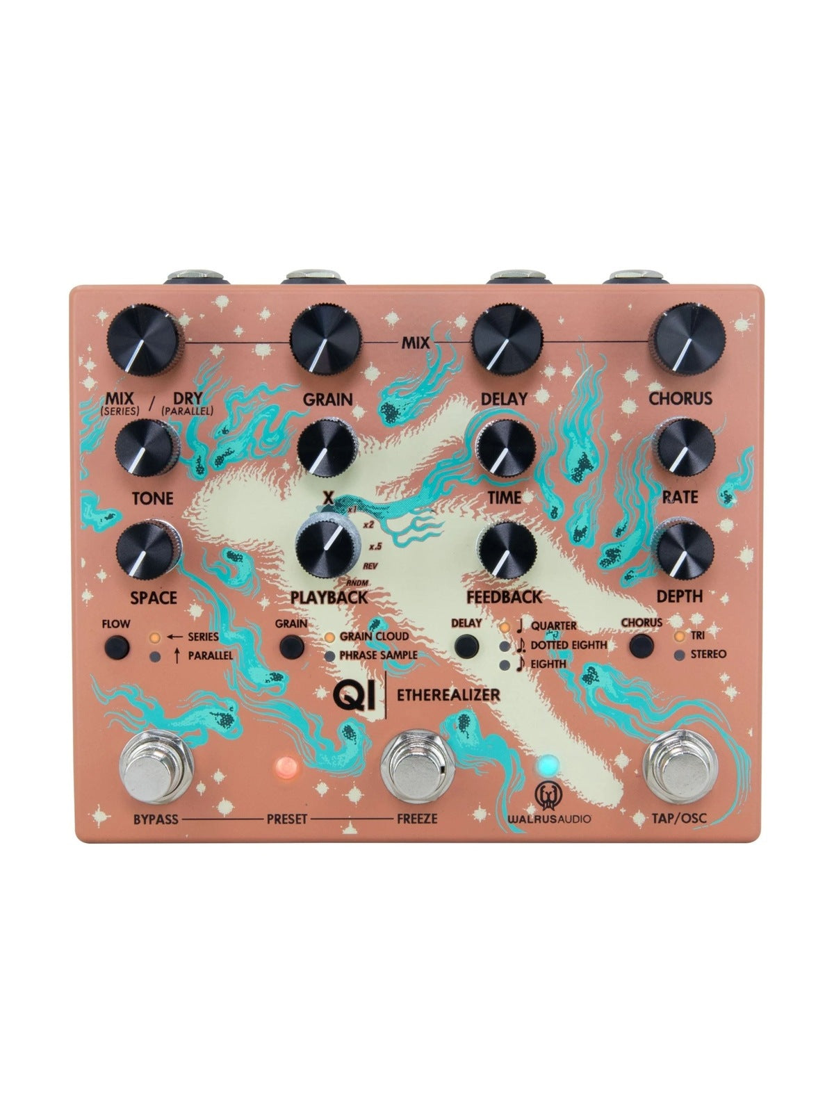 Walrus Audio QI Etherializer, Terracotta, Chorus/Delay/Reverb