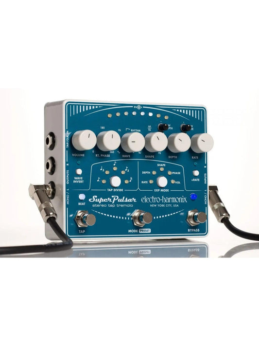 Electro Harmonix Super Pulsar Stereo Tap Tremolo Pedal