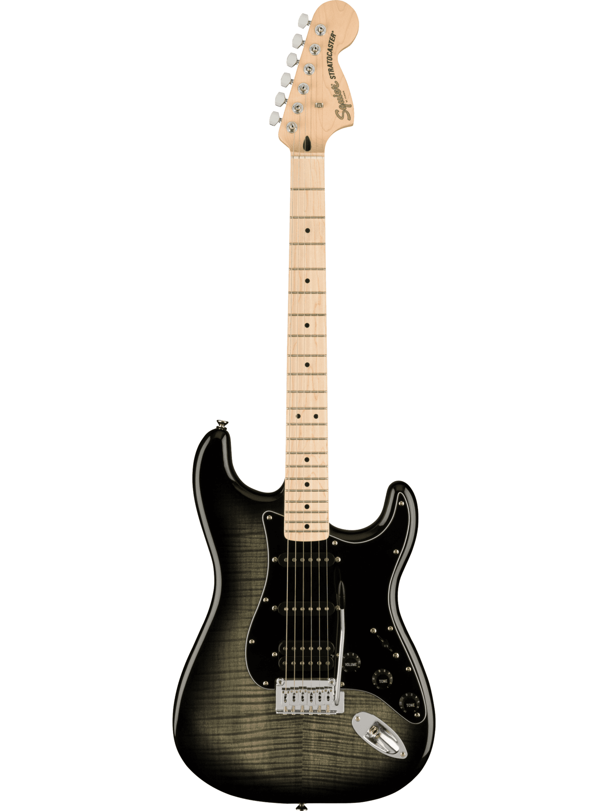 Squier by Fender Affinity Series Stratocaster FMT HSS, Black Burst