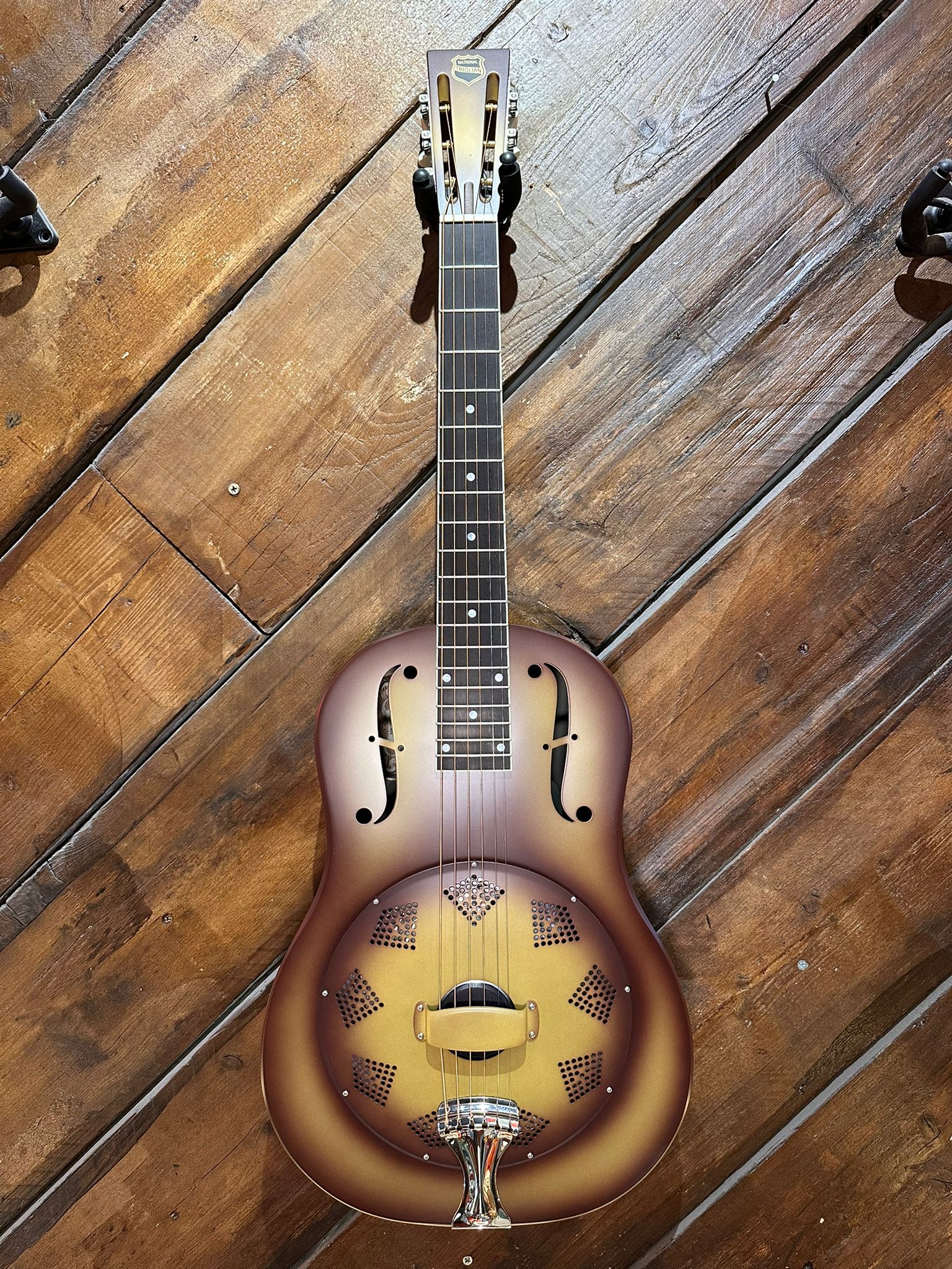 National Triolian 12 Fret Resonator, Walnut Brown & Gold Burst NEW