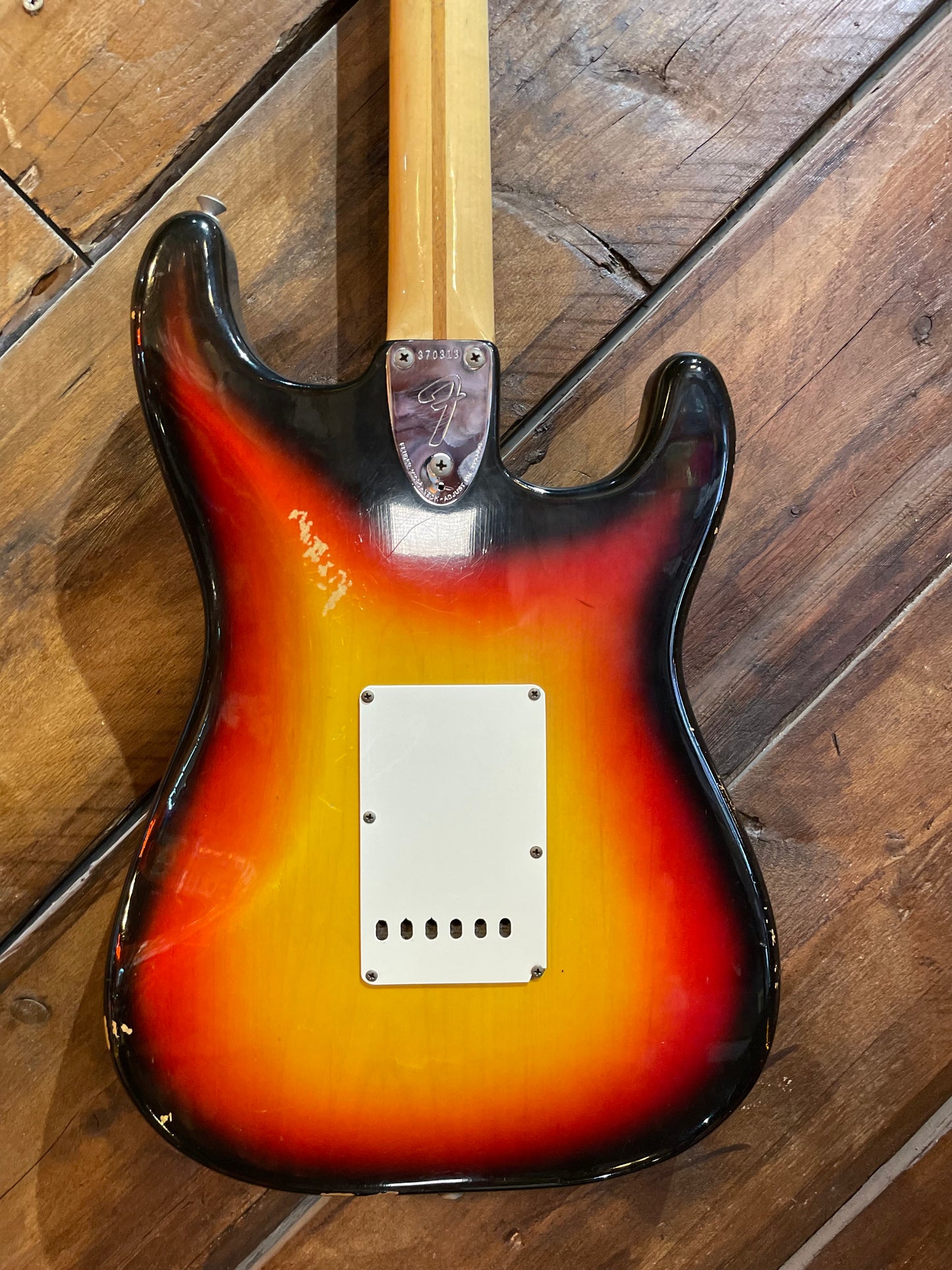 S/H 1973 Fender Stratocaster Left Handed, Three Tone Sunburst