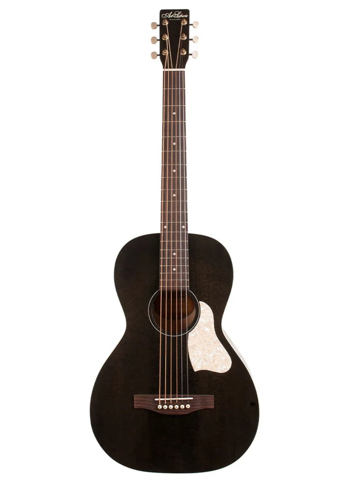 Art & Lutherie Roadhouse Parlor Electro-Acoustic Guitar, Faded Black A/E