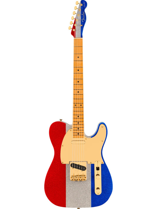 Fender Buck Owens Signature Telecaster, Red, Silver & Blue Sparkle