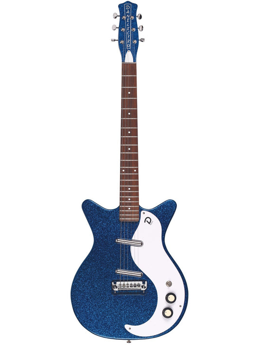 Danelectro 60th Anniversary Model DC59 Electric Guitar, Deep Blue Metal Flake