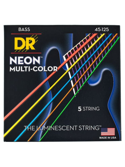 DR Hi-Def Neon 5 String Bass Sets - Multiple Colour Variants