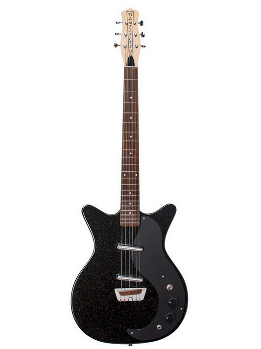 Danelectro Glitter '59 Electric Guitar, Black & Gold Glitter