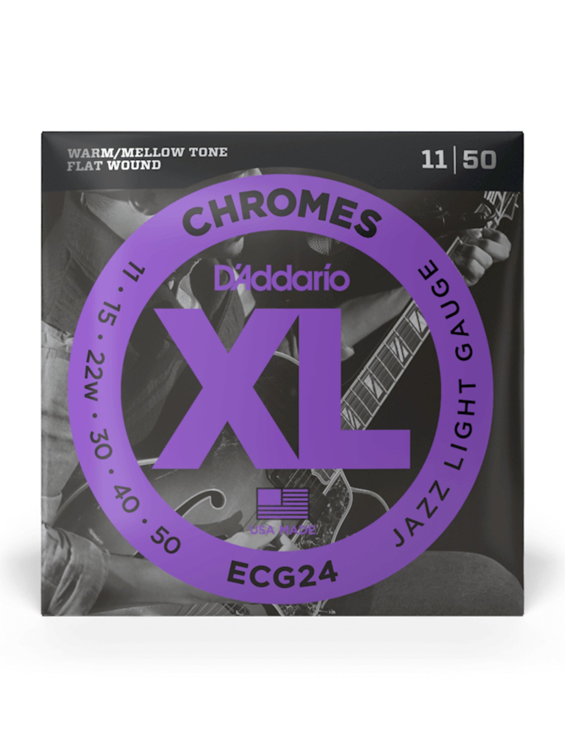 D'Addario XL Chromes Flat Wounds Electric Guitar Strings