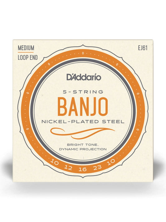 D'Addario Nickel Plated Steel Banjo Strings