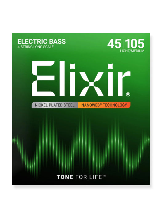 Elixir Nanoweb Nickel Plated 4 String Bass Sets