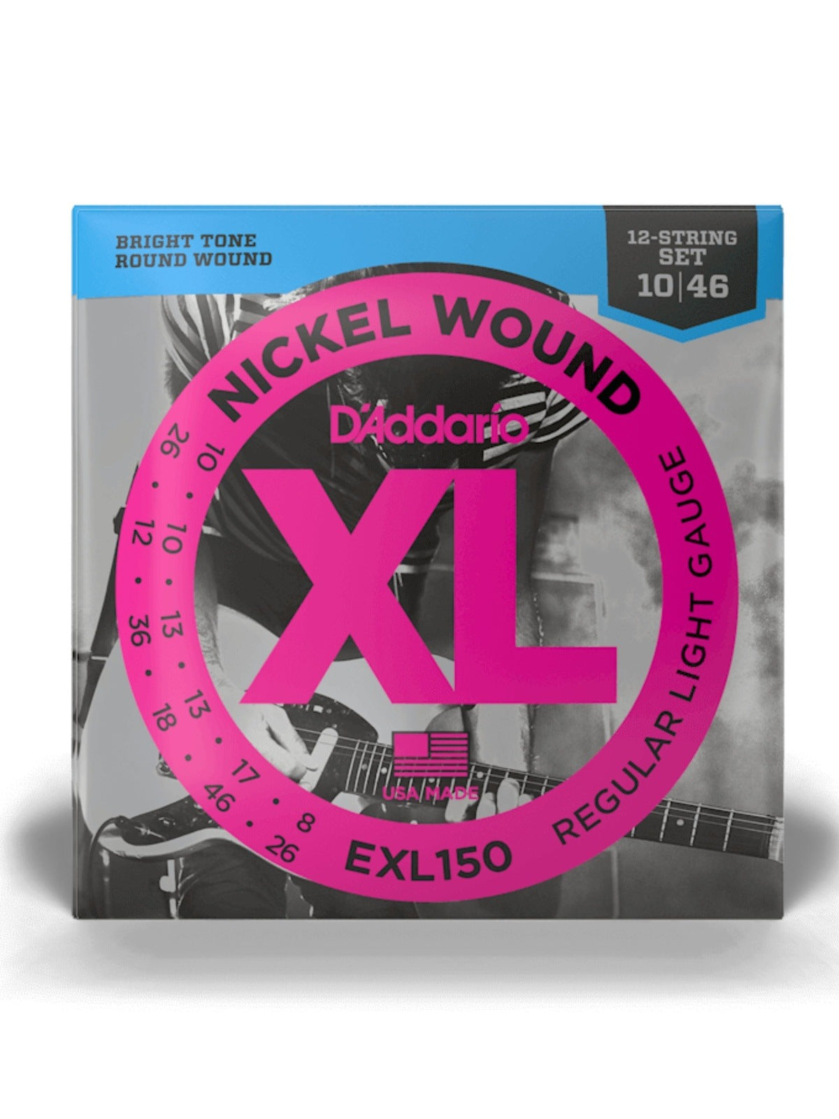 D'Addario XL Nickel Wound Electric 12-Strings Set