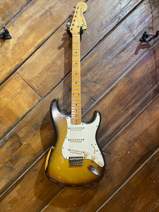 S/H 1971 Fender Stratocaster, Four Bolt, John Birch Customised, Three Tone Sunburst