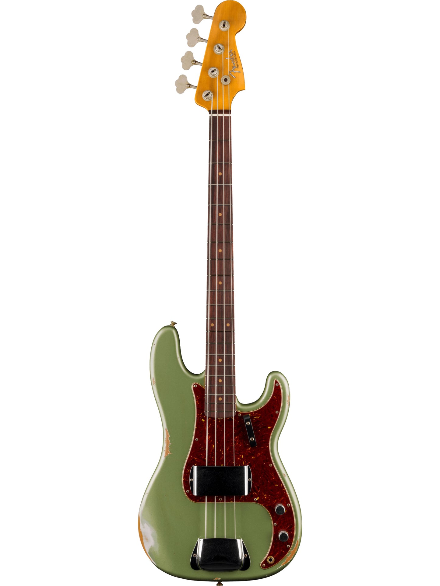 Fender Custom Shop 1960 Precision Bass Rosewood Fretboard, Super Faded Aged Sage Green Metallic