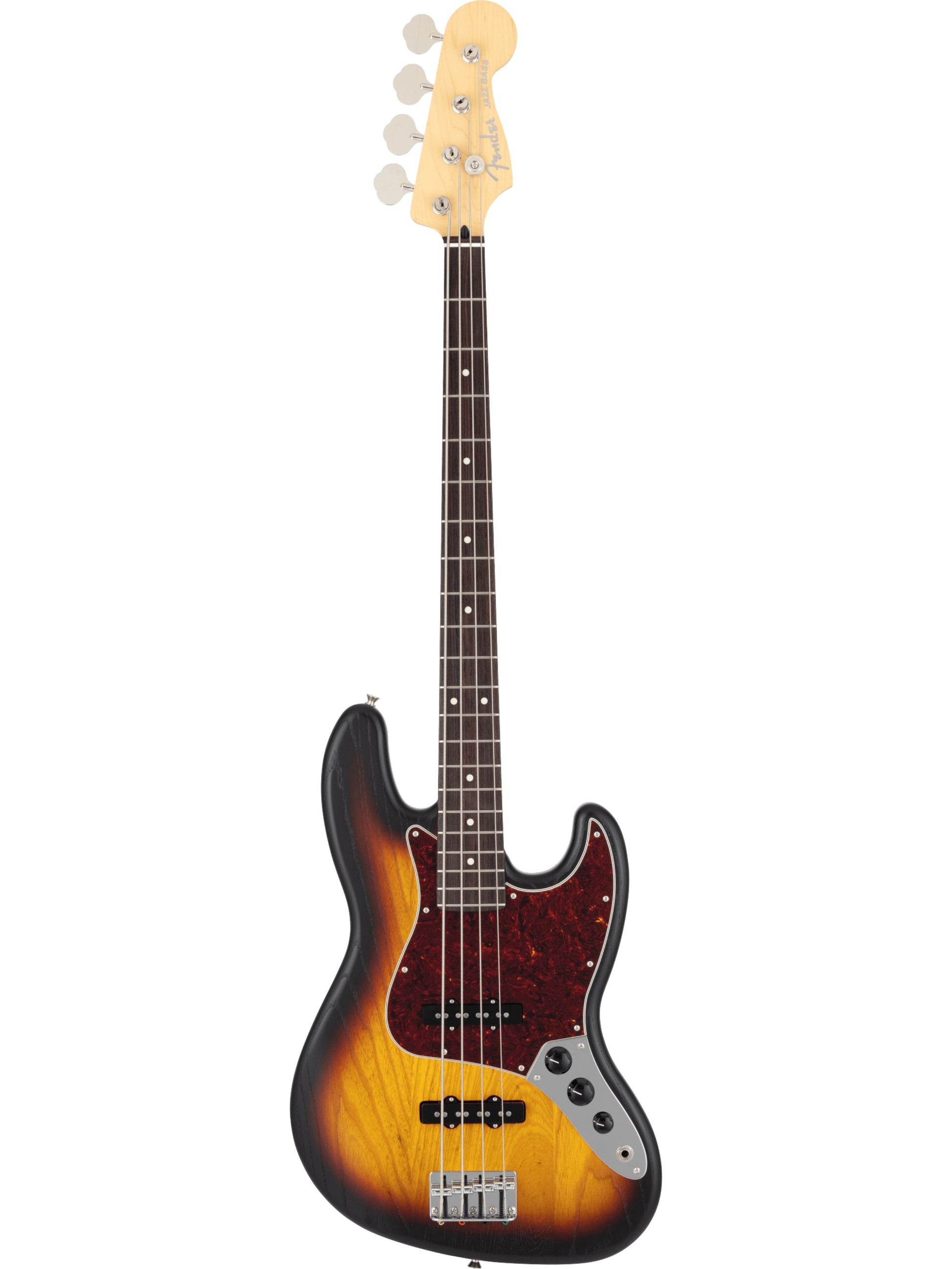 Fender MIJ Limited Edition Raw Ash Jazz Bass, Three Tone Sunburst