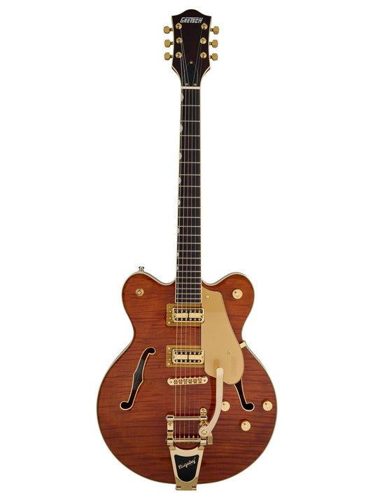 Gretsch Limited Edition Flamed Okoume Broadkaster Double-Cut w/Bigsby, Roundup Orange
