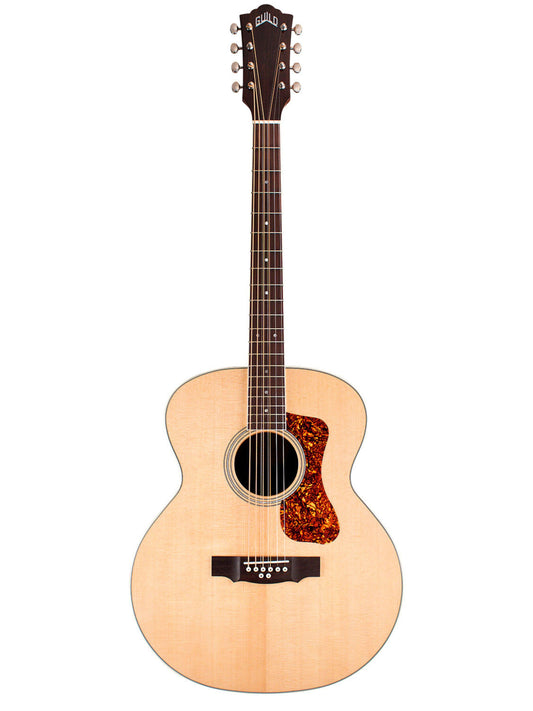 Guild BT-258E Deluxe Baritone 8-String Jumbo Acoustic Guitar, Natural