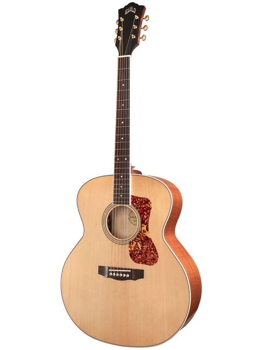 Guild F-250E Deluxe Maple Acoustic Guitar, Natural Blonde