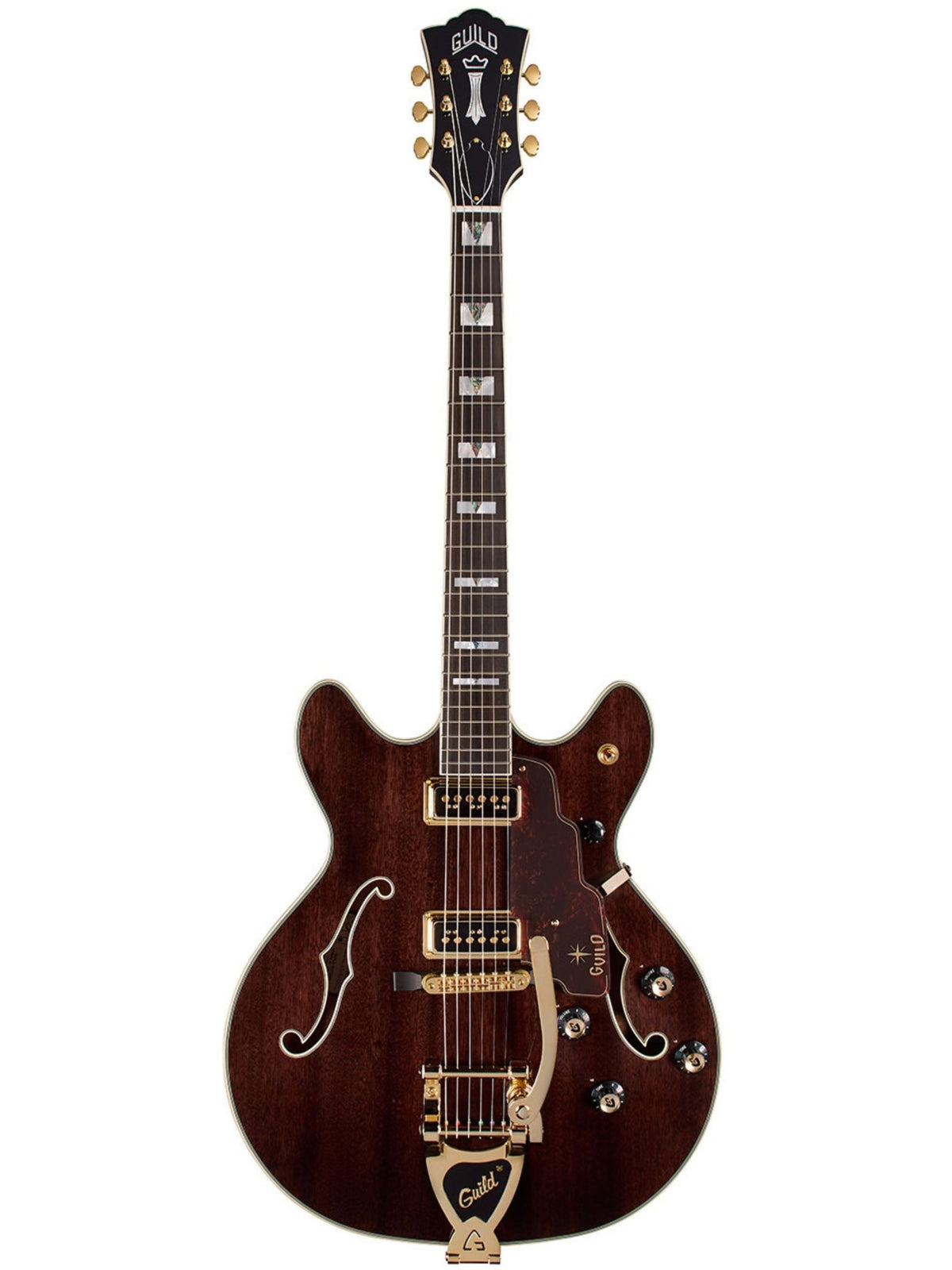 Guild Starfire Custom DC GVT GH Semi-Hollow Electric Guitar, Nobel Stain