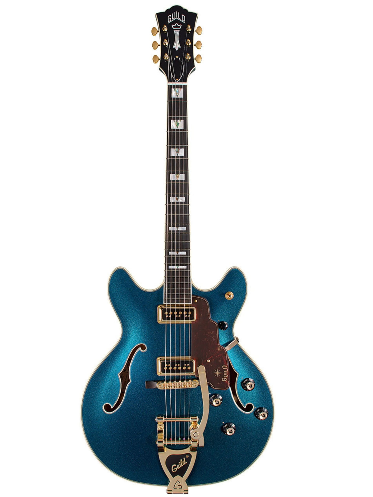 Guild Starfire Deluxe DC Semi-Hollow Electric Guitar, Teal The Deal