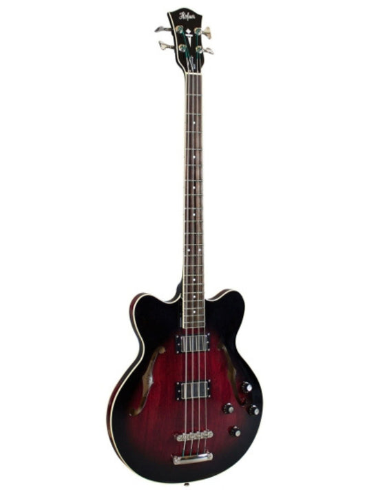 Hofner HCT Verythin 4-String Bass, Dark Cherry