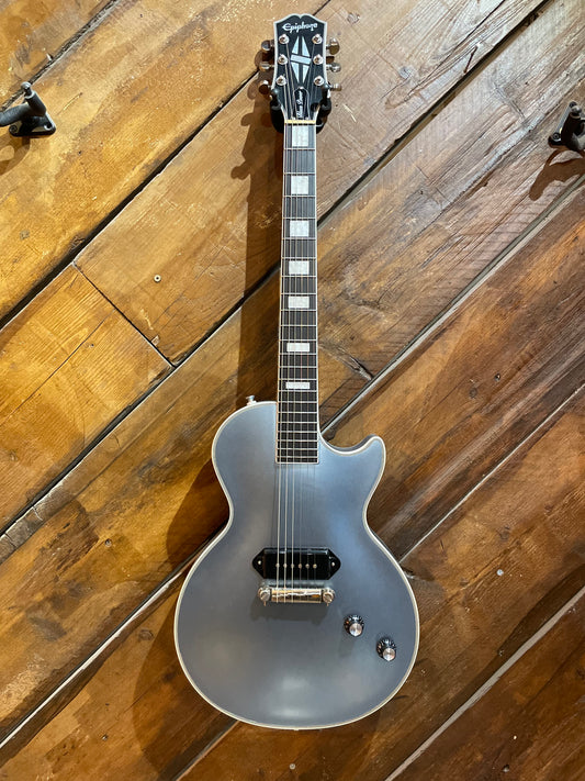 S/H Epiphone Jared James Nichols Signature 'Blues Power' Les Paul Custom, Aged Pelham Blue