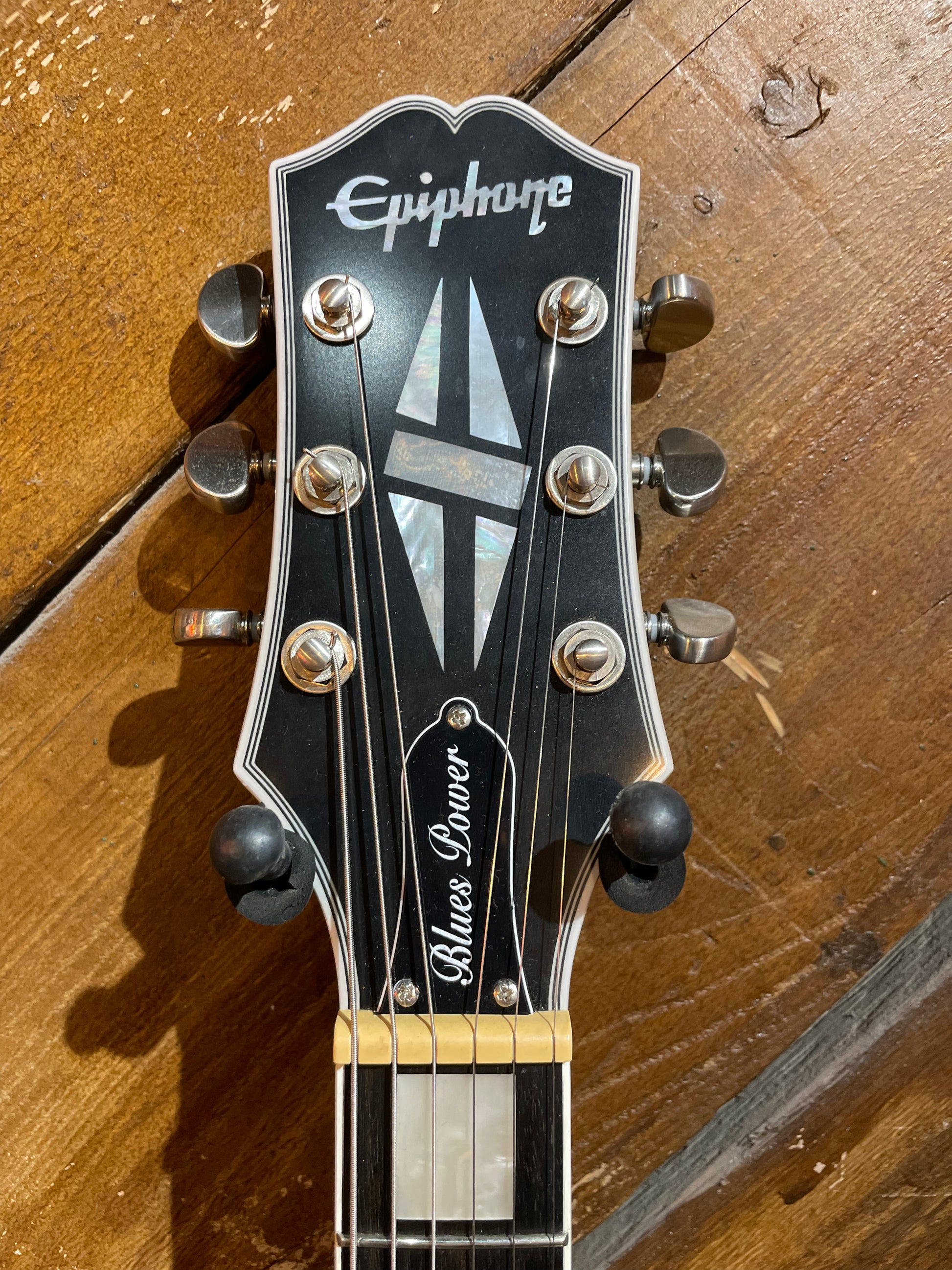 S/H Epiphone Jared James Nichols Signature 'Blues Power' Les Paul Custom, Aged Pelham Blue