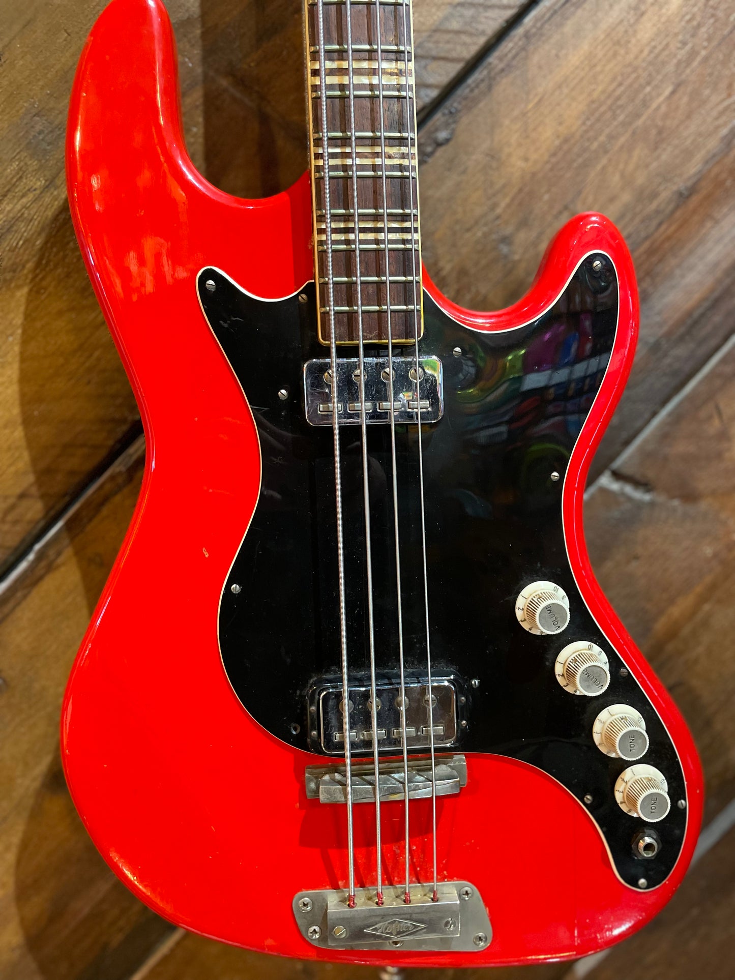 S/H 1962 Hofner 185 Artist Bass, Red