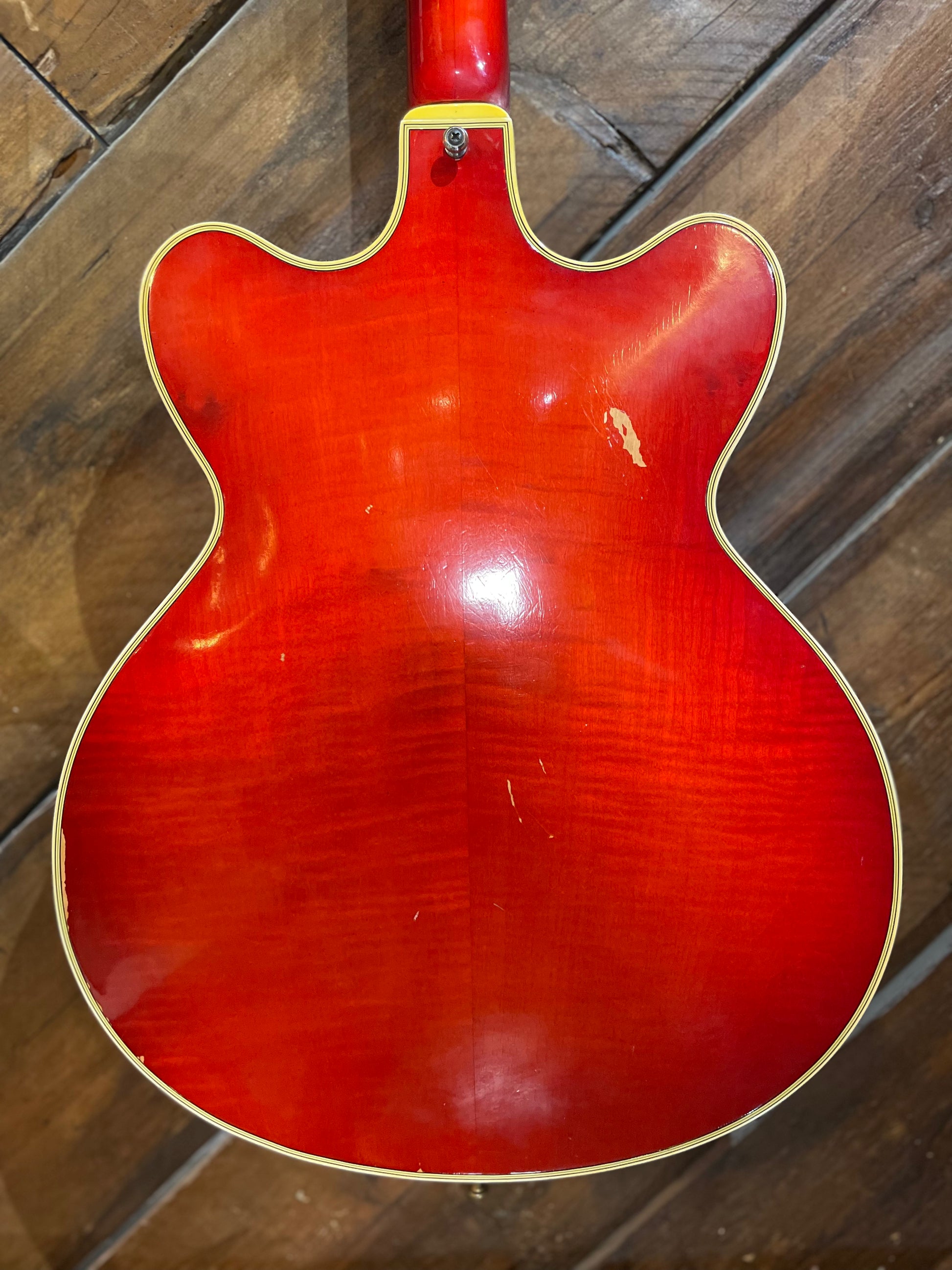 S/H 1960s Hofner Verythin, Cherry Red
