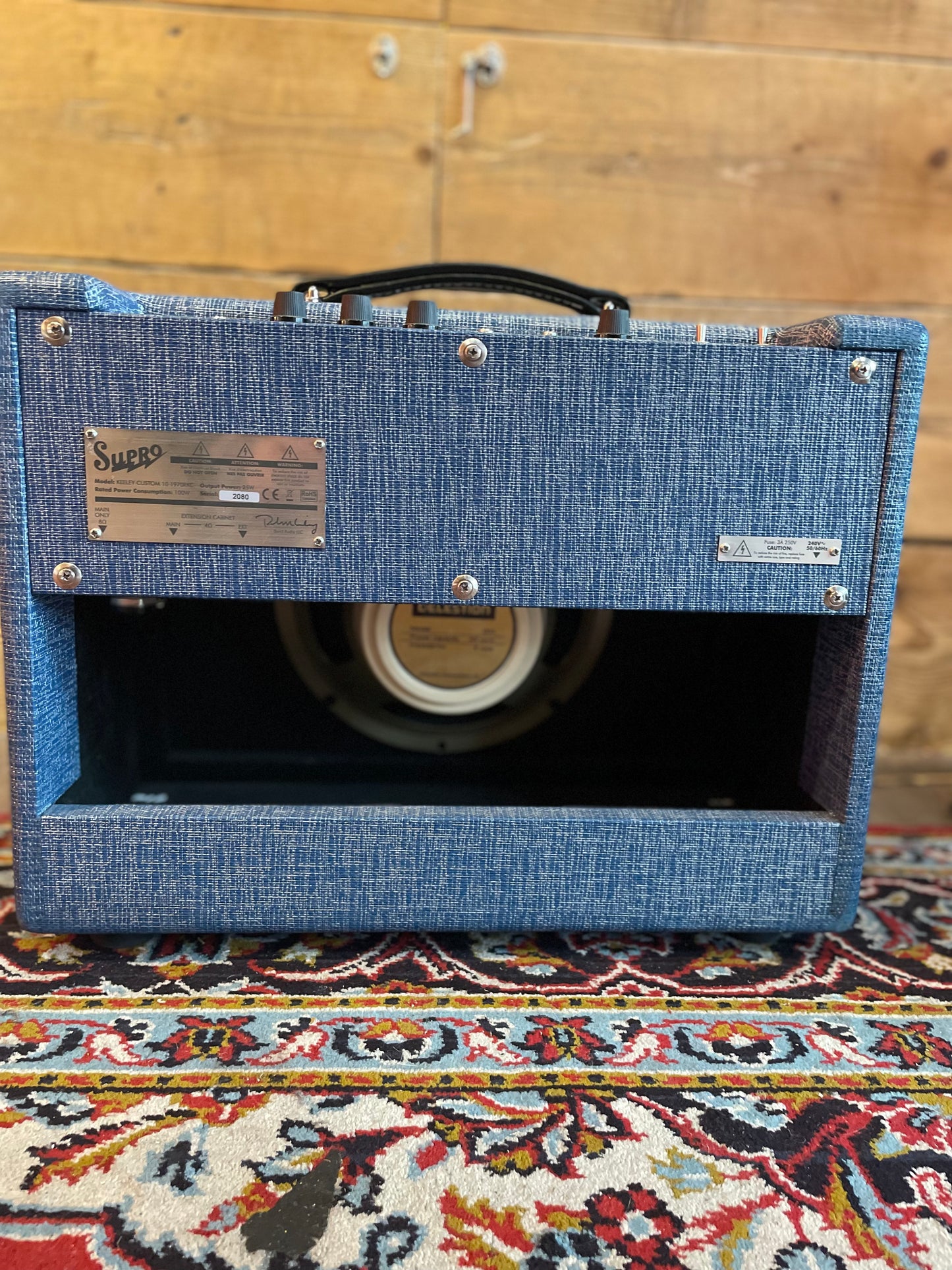 S/H Supro 1970RK Keeley Custom, 25 Watt 1x10 Valve Combo Amplifier, Blue Rhino