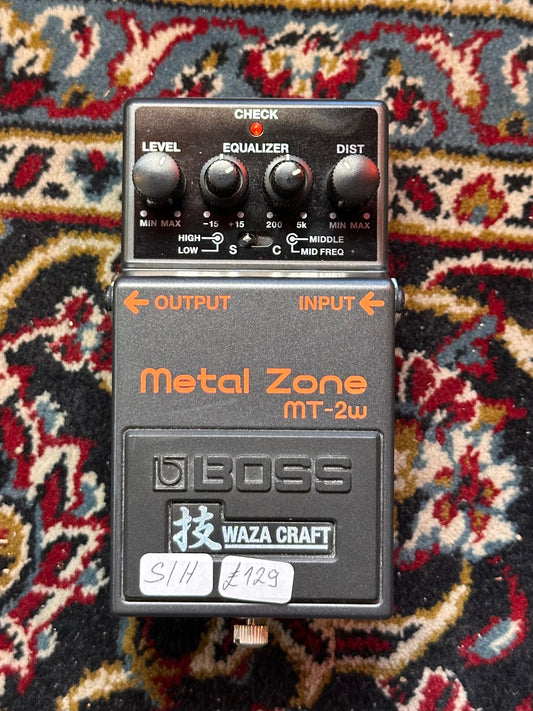S/H BOSS MT-2W Metal Zone Waza Craft Distortion Pedal