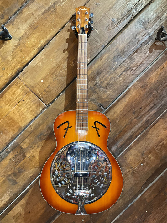 S/H Fender FR-50 Round Neck Wooden Body Resonator, Sunburst
