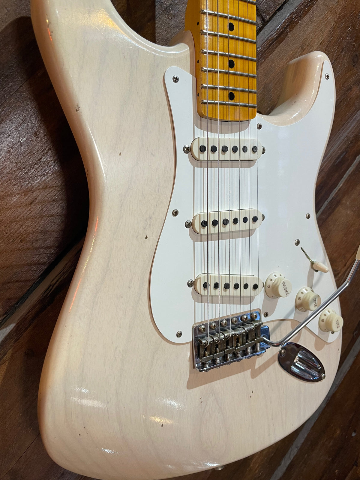 S/H Fender Custom Shop '56 Journeyman Stratocaster, Aged White Blonde