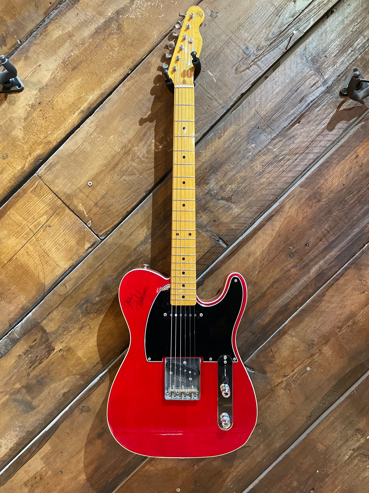 S/H 1995 Fender MIJ Jerry Donahue Signature Signed Telecaster, Crimson Transparent
