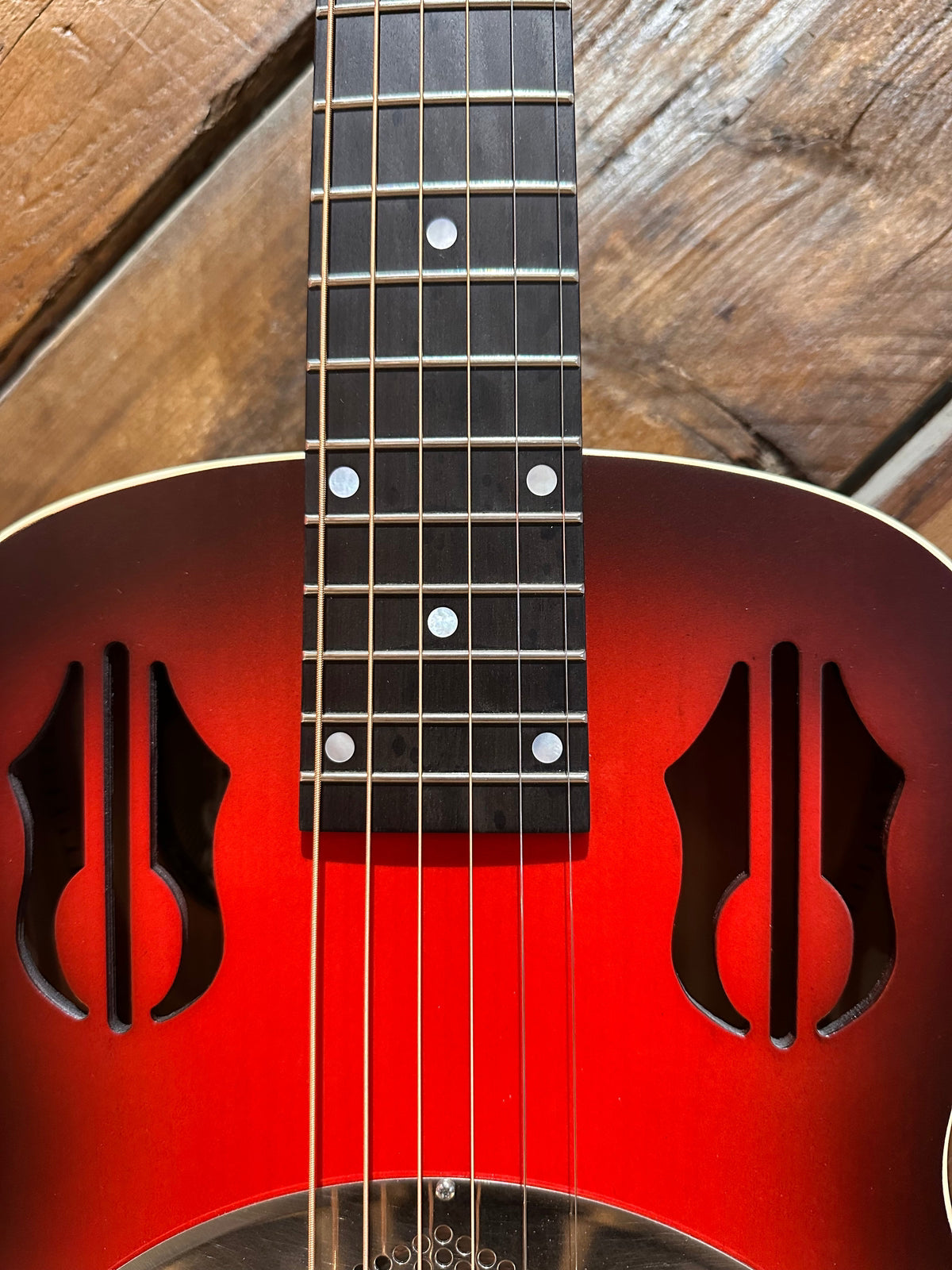 National Rosita Resonator, Cherry Red/Blackburst NEW