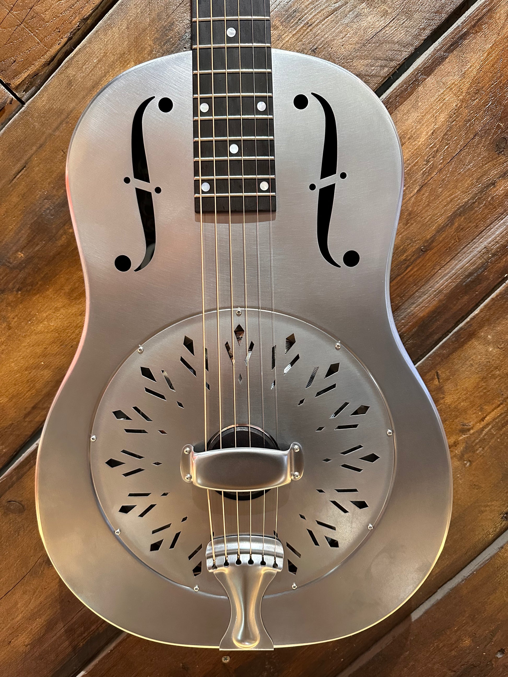 National RAW Series 12 Fret Single Cone Resonator, Steel NEW